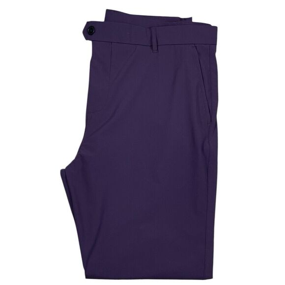 Greyson Pants Mens 40/32 Plum Montauk Straight Leg Golf Performance Athleisure - Picture 1 of 6